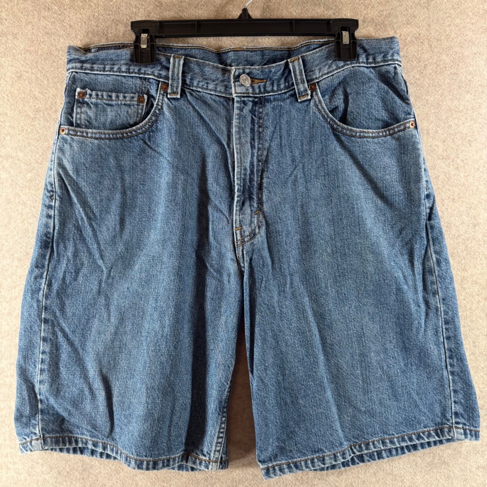 Levi's 550 Denim Shorts Size 36 Blue Relaxed Fit Cotton Jorts 355502111